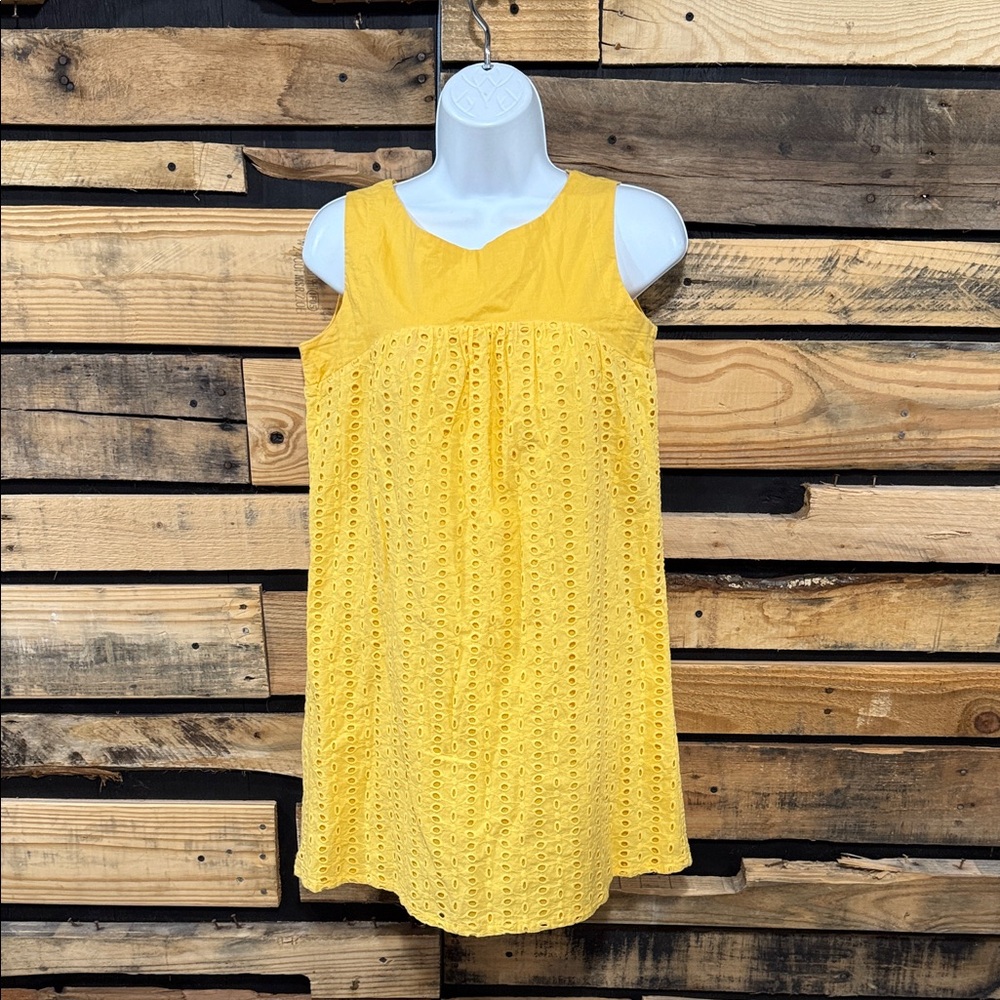 Nick And Mo Marigold Yellow Eyelet Dress With Sunflower Detail Buttons Sizeโ S